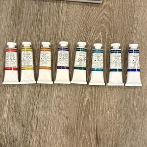 NEW M. Graham Artists’ Watercolor Paint Lot– 8 Tubes 15ml Cadmium Cobalt & Blues